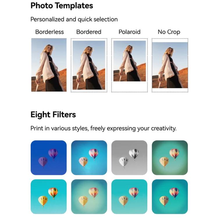 TELESIN Portable Instant Photo Printer With Magnetic Bag & Self-Adhesive Photo Paper For Travel & Memories(White) - free shipping - PMc TechLife - Order now!