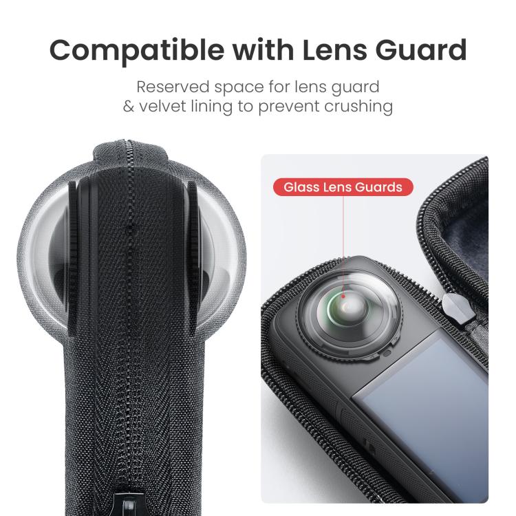 For Insta360 X5 Camera aMagisn Storage Bag Hard Shell Protective Case with Carabiner Clip - free shipping - PMC TechLife - Order now!