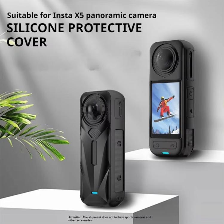 For Insta360 X5 Camera Silicone Case Body Cover Anti-dust and Stain-resistant Protective Shell(Black) - free shipping - PMC TechLife - Order now!