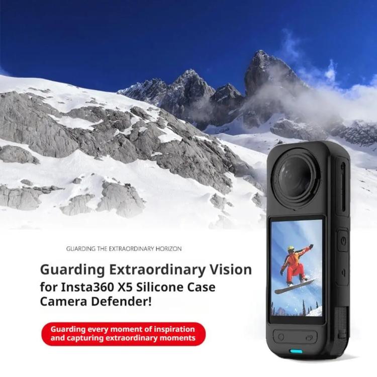 For Insta360 X5 Camera Silicone Case Body Cover Anti-dust and Stain-resistant Protective Shell(Black) - free shipping - PMC TechLife - Order now!