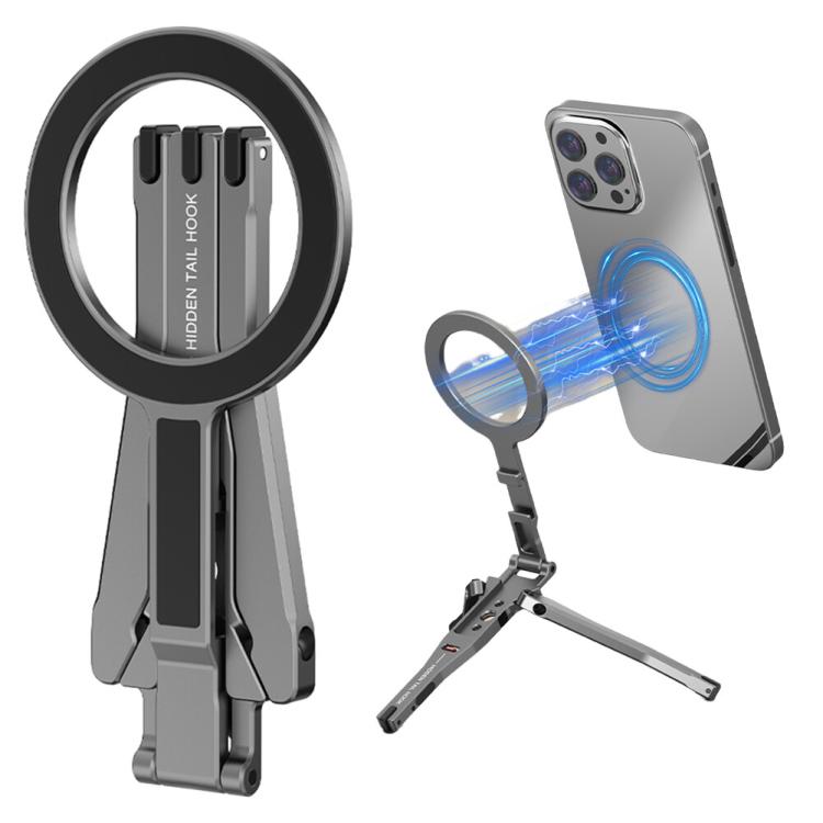 Magsafe Mobile Phone Magnetic Holder Desktop Tripod(Silver Gray) - free shipping - PMc TechLife - Order now!