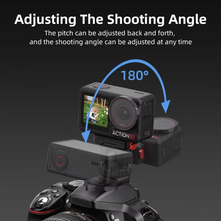 For Osmo Action 3 / 4 / 5 Pro Flymile AC5003 Magnetic Head Quick Release Base(Black) - free shipping - PMC TechLife - Order now!