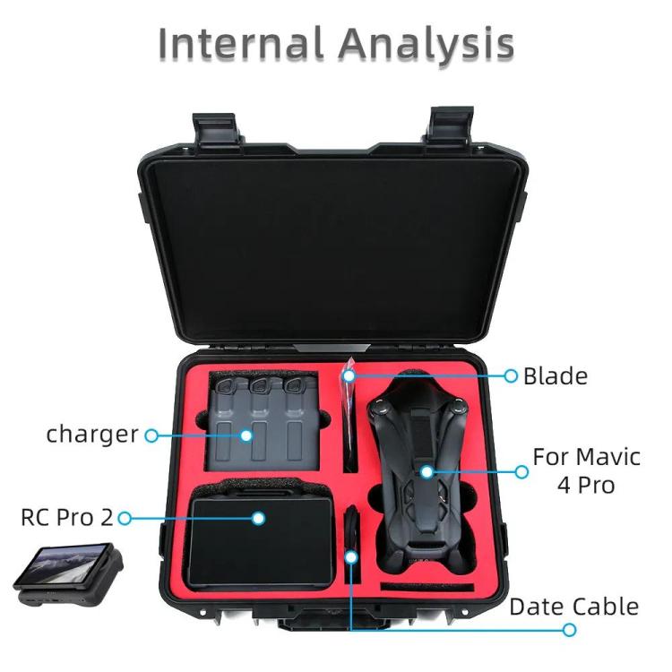 For DJI Mavic 4 Pro Creator Combo RC Pro 2 Explosion-Proof Case Storage Box Suitcase With Shoulder Strap(Colorful Pattern) - free shipping - PMC TechLife - Order now!