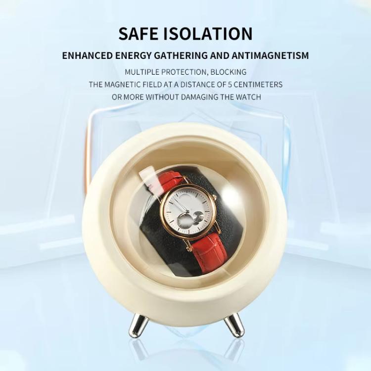 Smart Watch Winder With Anti-Magnetic Protection Silent Operation Dual Power Modes USB/Battery(White) - free shipping - PMC TechLife - Order now!