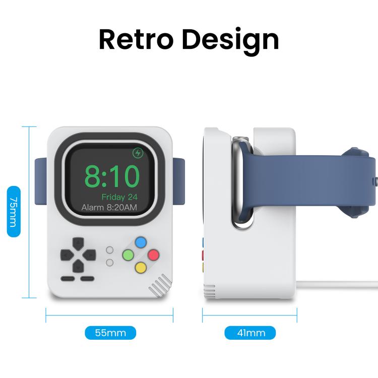 For Apple Watch AhaStyle DD05 Silicone Mini Charging Stand, Without Charger(Blue) - Charger / Holder by AhaStyle | Online Shopping South Africa | PMC TechLife | Buy Now Pay Later Mobicred