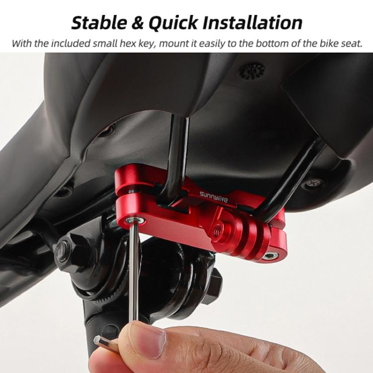 Sunnylife ZJ942 Sports Camera Bike Seat Mount Cycling Bracket(Red) - free shipping - PMC TechLife - Order now!