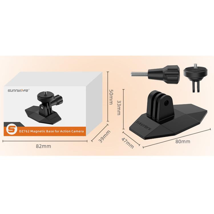 Sunnylife DZ762 Sports Camera Magnetic Dock Expansion Adapter Bracket(Black) - free shipping - PMC TechLife - Order now!