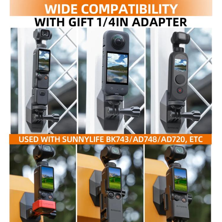 Sunnylife DZ762 Sports Camera Magnetic Dock Expansion Adapter Bracket(Black) - free shipping - PMC TechLife - Order now!