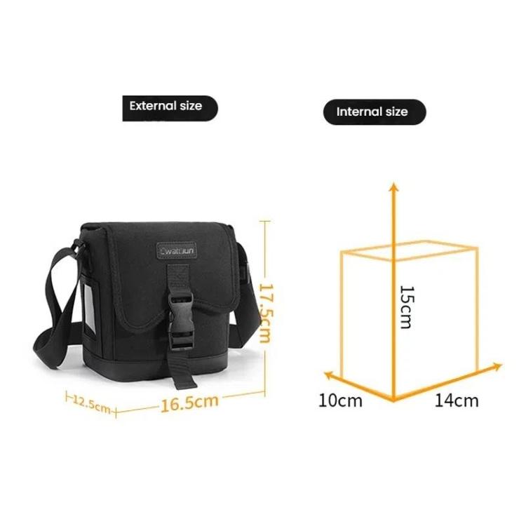 Cwatcun D186 Small Anti-scratch Lightweight Camera Shoulder Bag Camera Portable Crossbody Storage Bag(Black) - free shipping - PMC TechLife - Order now!