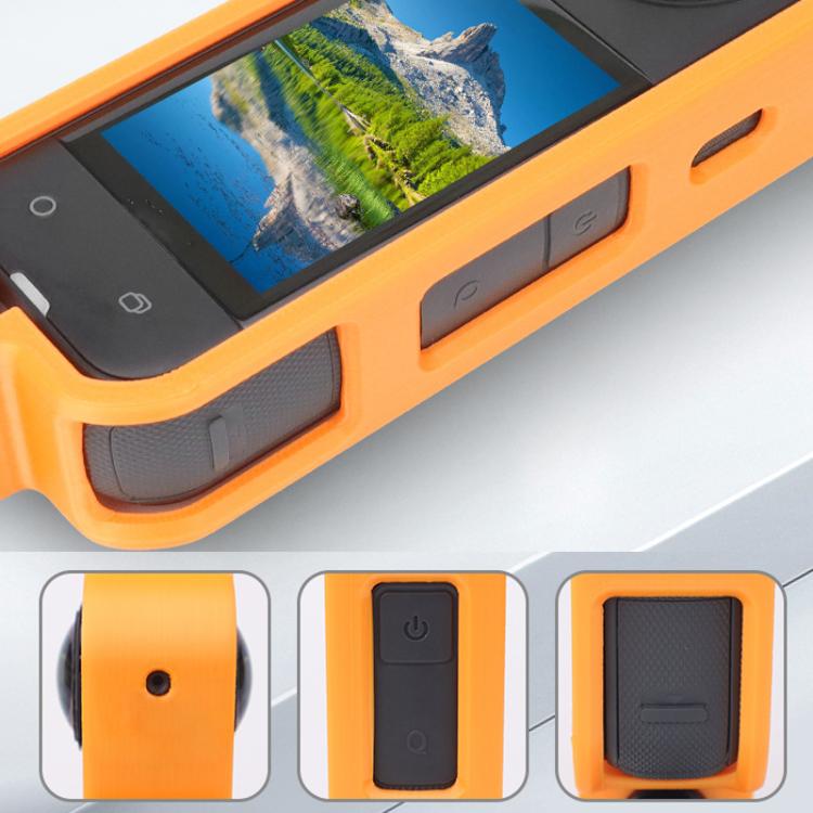 For Insta360 X5 360 Camera CQT Expandable Protective Cage Shockproof Case Horizontal Orange - free shipping - PMC TechLife - Order now!