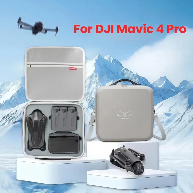 For DJI Mavic 4 Pro Fly More Combo / Creator Combo Carrying Case Durable PU Crossbody Shoulder Bag(Black) - free shipping - PMC TechLife - Order now!