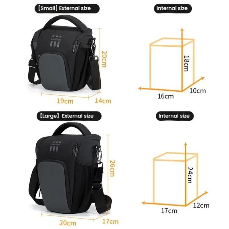 Cwatcun D1 Large Lightweight Portable Leather Film Material Camera Crossbody Bag - free shipping - PMC TechLife - Order now!