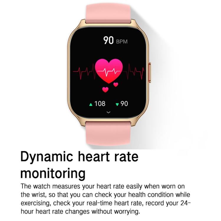 Blood Oxygen / Sleep / Heart Rate Health Monitoring Smart Watch Square Sports Double Strap Watch(Gold Steel+Silicone Pink) - free shipping - PMC TechLife - Order now!