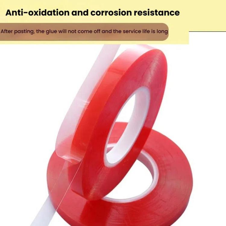 5rolls 0.2mm Thick Acrylic Polyester PET Double Sided Adhesive Tape, 10m/roll, Width: 3mm - free shipping - PMC TechLife - Order now!