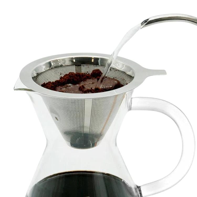 304 Stainless Steel Coffee Filter Reusable Mesh for Pour Over/Drip Coffee Maker, Spec:  2-4 Cups - free shipping - PMC TechLife - Order now!