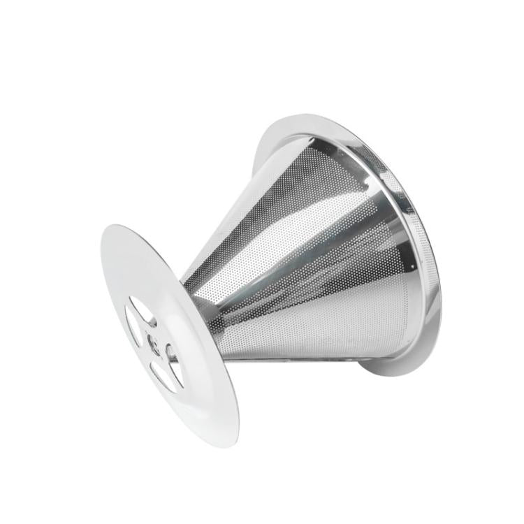 V60 Stainless Steel Coffee Filter with Base for Pour Over Brewing, Spec: 1-4 Cups 600-mesh - free shipping - PMC TechLife - Order now!