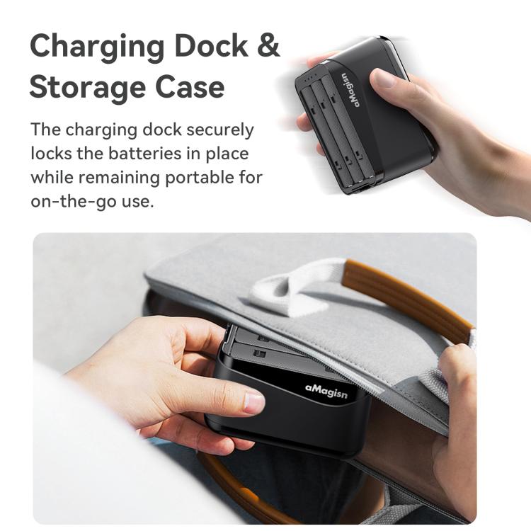 For Insta360 X5 Camera AMagisn Battery Charger Fast Charging Station For 3 Batteries Simultaneously - free shipping - PMC TechLife - Order now!