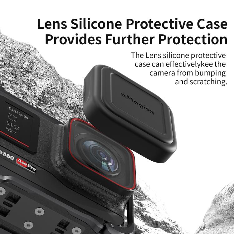 For Insta360 Ace Pro 2 / Ace Pro Camera AMagisn Quick Release Metal Cage Horizontal & Vertical Shooting Protective Frame(Charcoal Metallic) - free shipping - PMC TechLife - Order now!