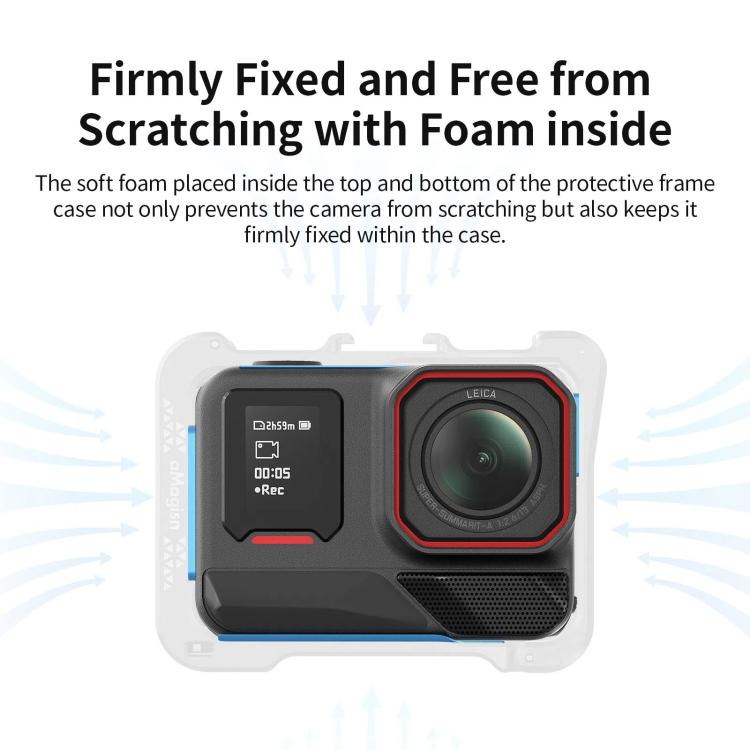 For Insta360 Ace Pro 2 / Ace Pro Camera AMagisn Quick Release Metal Cage Horizontal & Vertical Shooting Protective Frame(Charcoal Metallic) - free shipping - PMC TechLife - Order now!