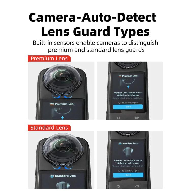 For Insta360 X5 Camera aMagisn Lens Guard Protector Detachable Anti-Scratch Glass Cover Standard Edition - free shipping - PMC TechLife - Order now!