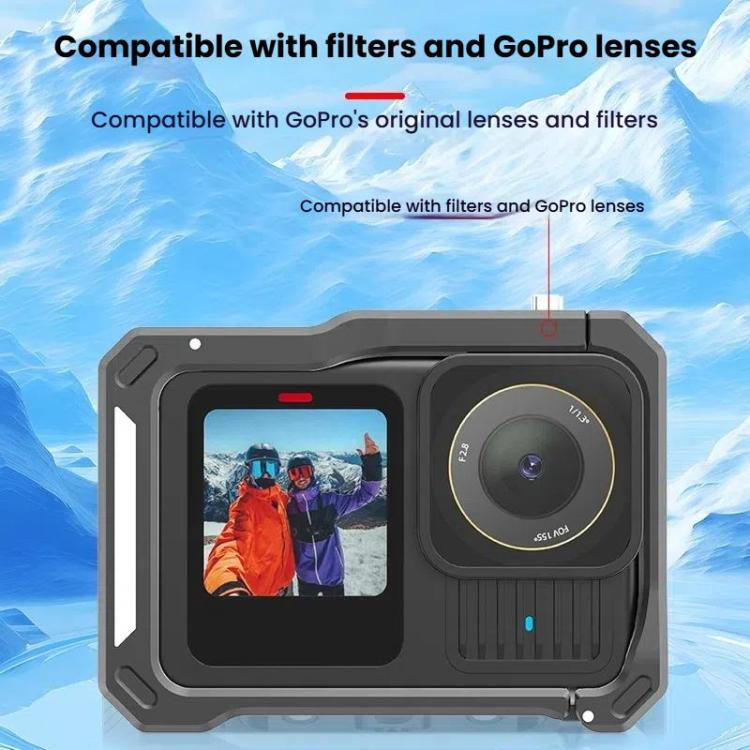HEPAIL AC68 Aluminum Alloy Rabbit Cage Frame For GoPro HERO13 Black /12 Black /11 Black /10 Black /9 Black - free shipping - PMC TechLife - Order now!