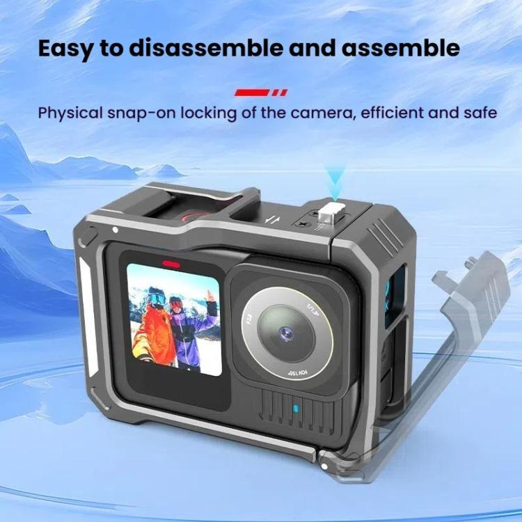 HEPAIL AC68 Aluminum Alloy Rabbit Cage Frame For GoPro HERO13 Black /12 Black /11 Black /10 Black /9 Black - free shipping - PMC TechLife - Order now!