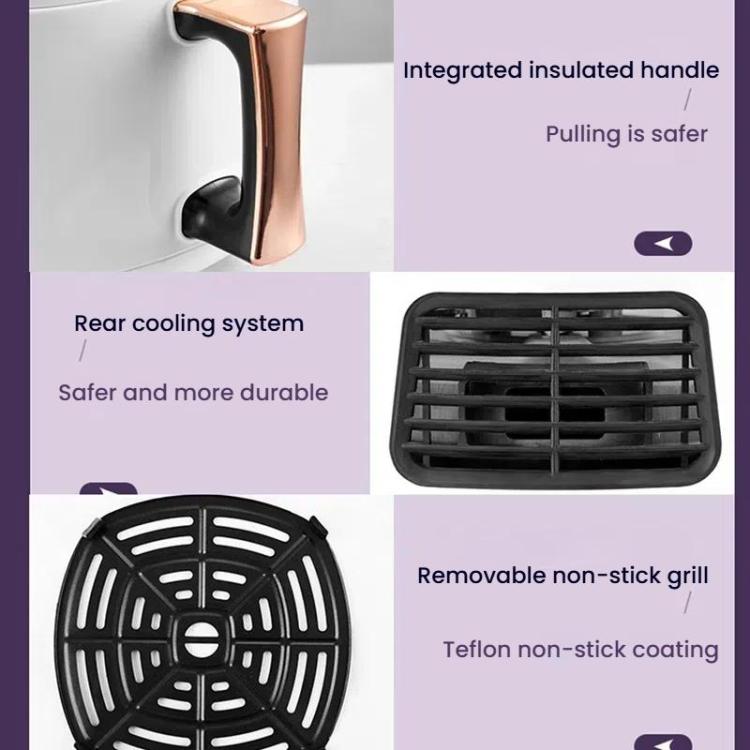 8L Air Fryer Household Multi-Function Large Capacity Oil-Free Electric Fryer, Color: White US Plug - free shipping - PMC TechLife - Order now!