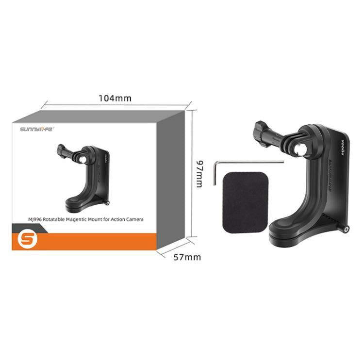 Sunnylife MJ996 Sports Camera Multi-Axis Rotating Magnetic Mount(Black) - free shipping - PMC TechLife - Order now!