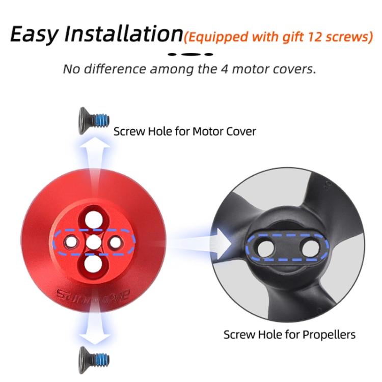 For DJI Avata 2 Sunnylife AT2-MD787 Motor Anti-dust Cover Aluminum Alloy Motor Protection Cover(Red) - free shipping - PMC TechLife - Order now!