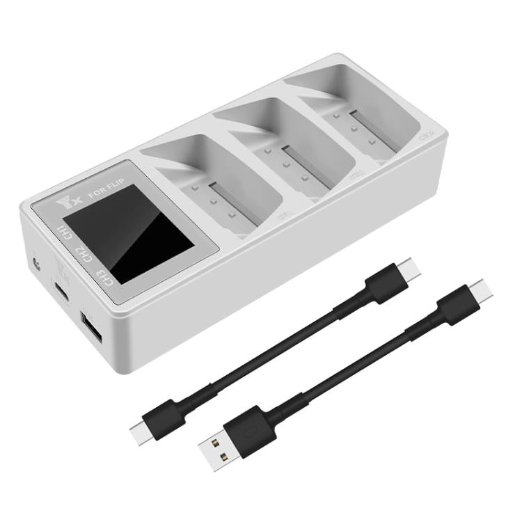 For DJI Flip Drone YX 3-Channel Battery Charger with Color LCD Screen Smart Charging Hub - free shipping - PMC TechLife - Order now!