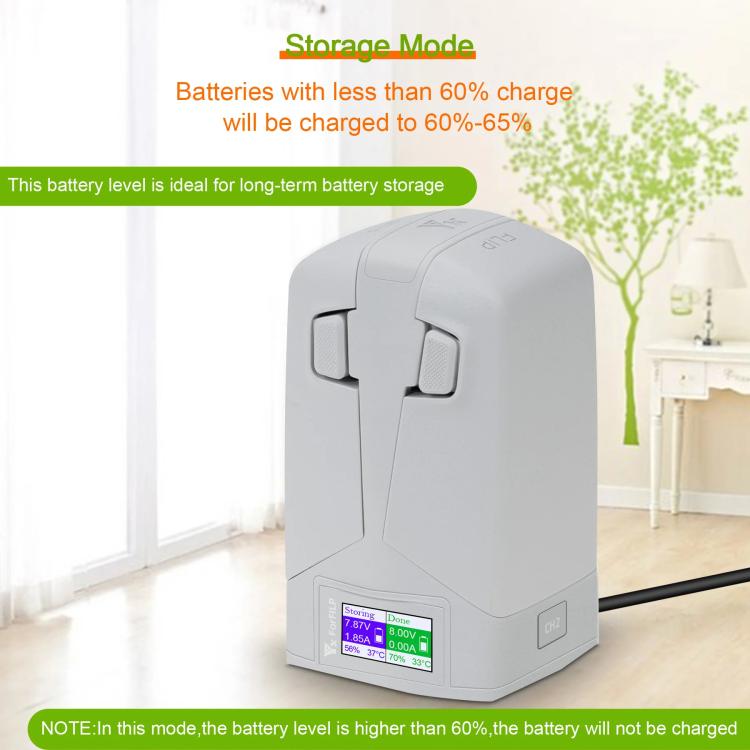 For DJI Flip YX Dual-Slot Vertical Bttery Charger Charging Station With Color Screen - free shipping - PMC TechLife - Order now!