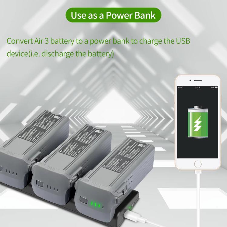 For DJI Air 3/Air 3S Battery Charger YX 3-way Charging Butler Drone Accessories - free shipping - PMC TechLife - Order now!