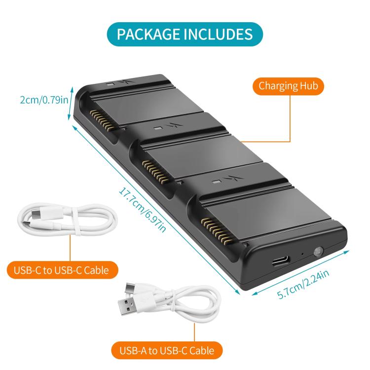 For DJI Air 3/Air 3S Battery Charger YX 3-way Charging Butler Drone Accessories - free shipping - PMC TechLife - Order now!