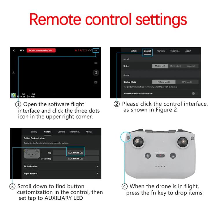 For DJI Mavic Air 2 Drone YX Airdrop System Rechargeable Thrower Load 500g - free shipping - PMC TechLife - Order now!