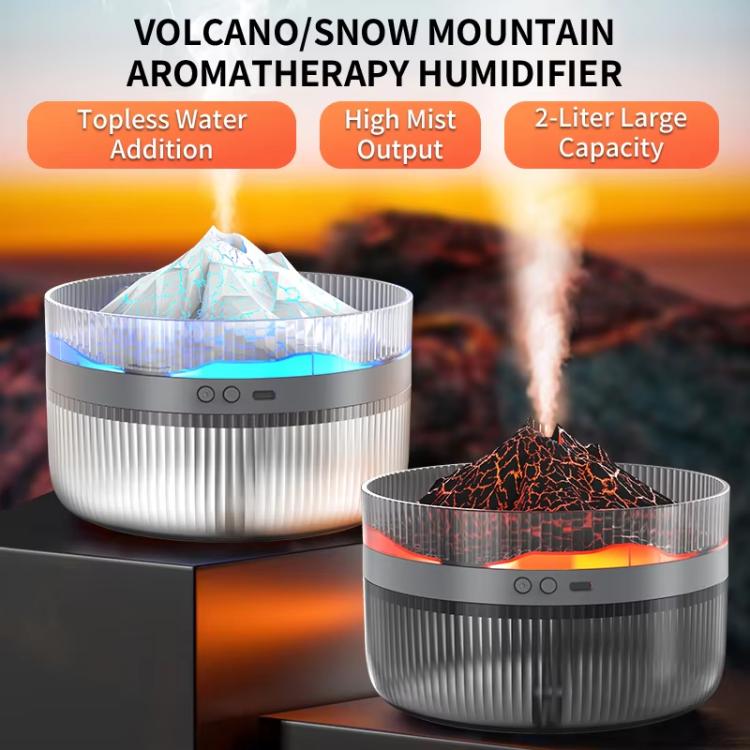 2L Volcanic Essential Oil Diffuser Humidifier Large Capacity Aromatherapy Mist Diffuser Top-Fill Water Tank(White) - free shipping - PMC TechLife - Order now!