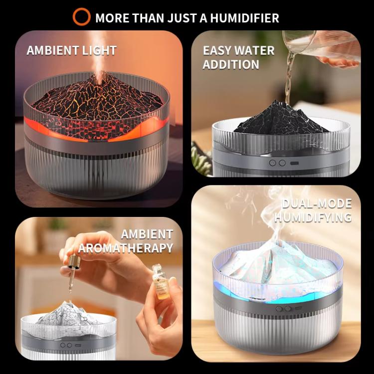 2L Volcanic Essential Oil Diffuser Humidifier Large Capacity Aromatherapy Mist Diffuser Top-Fill Water Tank(White) - free shipping - PMC TechLife - Order now!