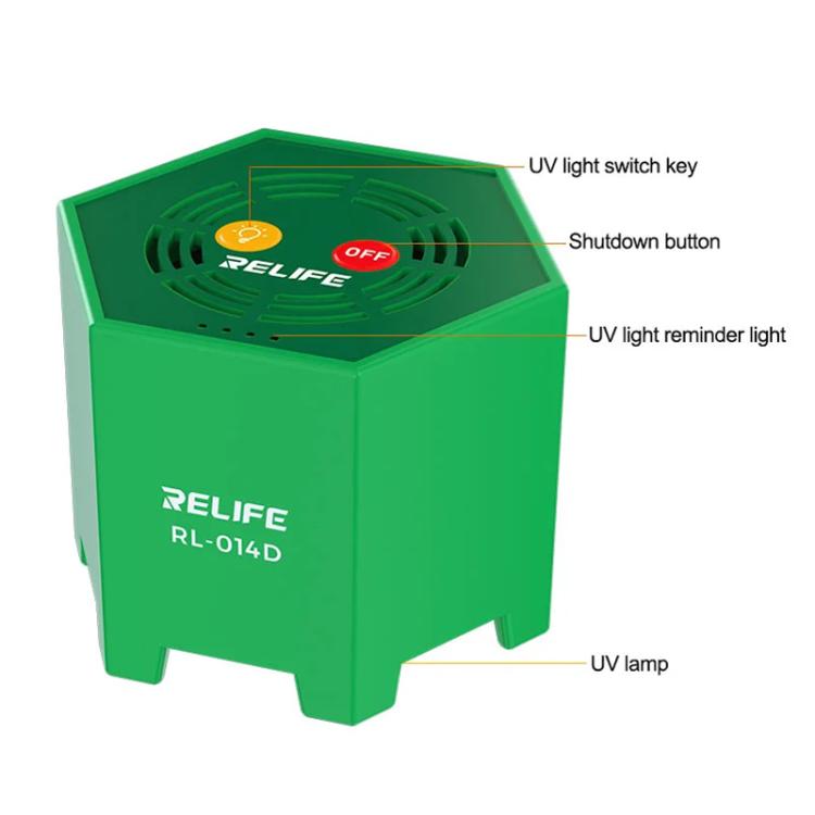 RELIFE RL014D Smart UV Curing Lamp LED Ultraviolet Mobile Phone Repair Shadowless Glue Green Oil Quick-drying Oil Curing Lamp - free shipping - PMC TechLife - Order now!