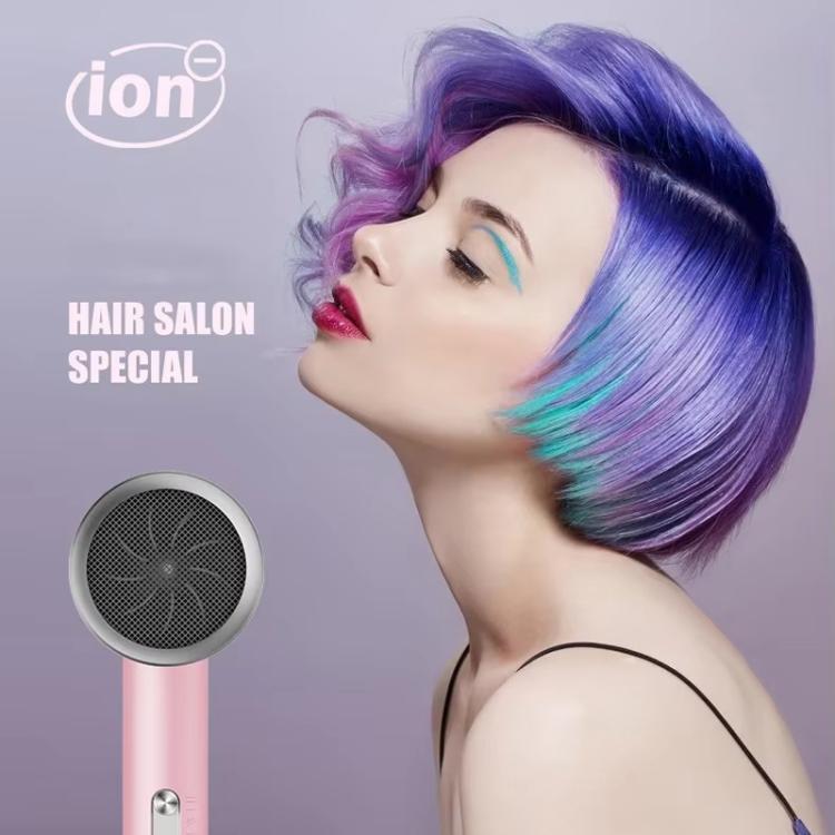 High-Speed Hair Dryer Salon & Home Blow Dryer with Blue Light Ionic Technology UK Plug(Gradient Purple) - free shipping - PMC TechLife - Order now!
