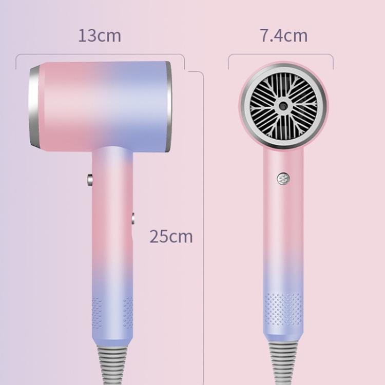 High-Speed Hair Dryer Salon & Home Blow Dryer with Blue Light Ionic Technology US Plug(Gradient Pink) - free shipping - PMC TechLife - Order now!