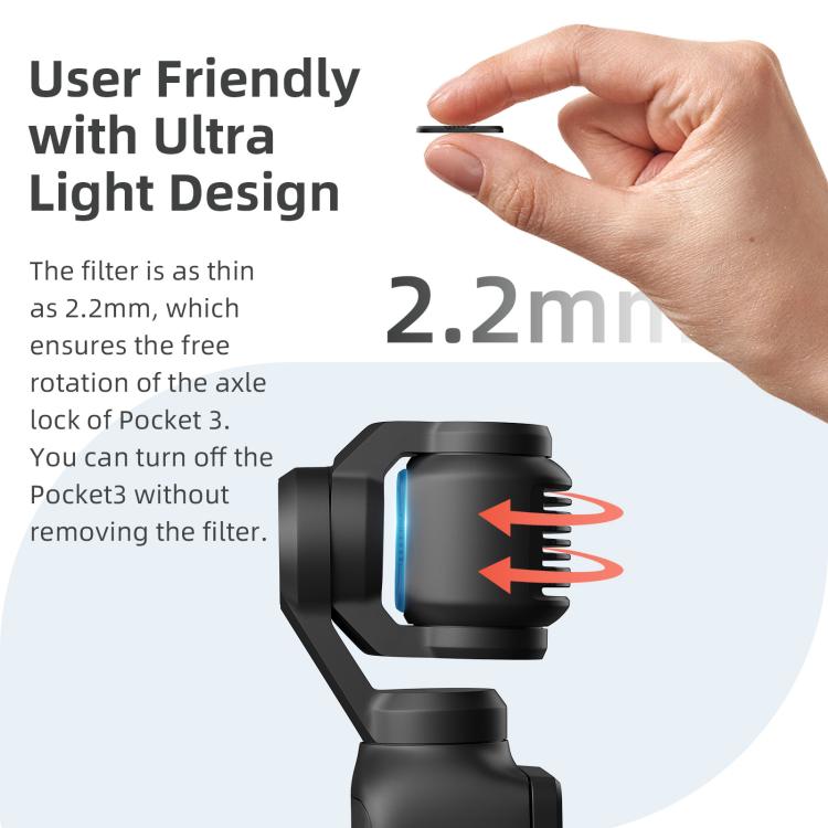 For DJI Osmo Pocket 3 aMagisn Adjustable Magnetic Filter Camera Lens Filters ND1000 - free shipping - PMC TechLife - Order now!