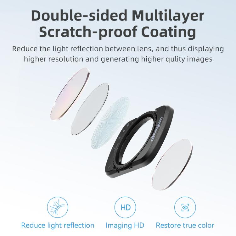 For DJI Osmo Pocket 3 aMagisn Adjustable Magnetic Filter Camera Lens Filters ND4/16/64/256 - free shipping - PMC TechLife - Order now!