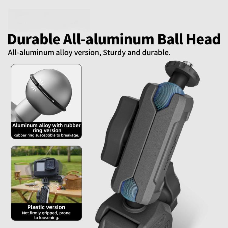 aMagisn Metal Arm Clamp Magnetic Base with 1/4-inch Ball Head For Insta360, DJI, GoPro Cameras(Black) - free shipping - PMC TechLife - Order now!