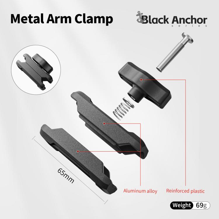 aMagisn Metal Arm Clamp Magnetic Base with 1/4-inch Ball Head For Insta360, DJI, GoPro Cameras(Black) - free shipping - PMC TechLife - Order now!