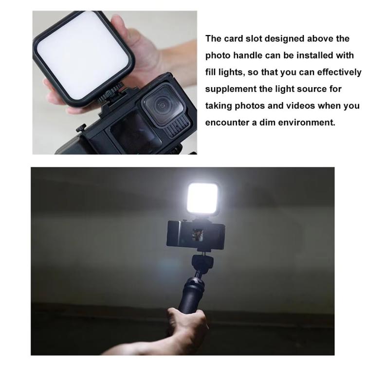 Street Vlogging Handle For GoPro HERO13 Black / 12 Black / 11 Black / 10 Black / 9 Black(Black) - free shipping - PMC TechLife - Order now!