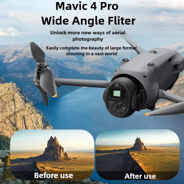 For DJI Mavic 4 Pro JSR Wide Angle Lens Aerial Lens Accessories, Style: WIDE+ND32+ND64+ND1000 - free shipping - PMC TechLife - Order now!