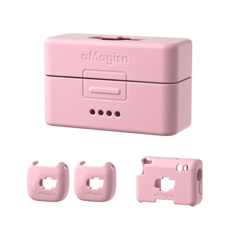 For DJI Mic Mini aMagisn MP01 Silicone Protective Case, Color: 4 In 1 Pink - free shipping - PMC TechLife - Order now!