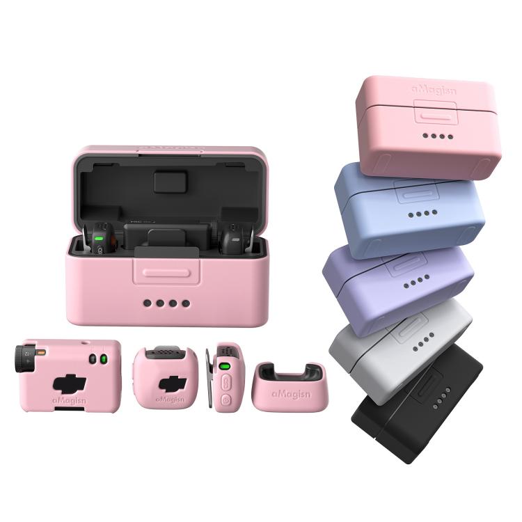 For DJI Mic Mini aMagisn MP01 Silicone Protective Case, Color: 4 In 1 Pink - free shipping - PMC TechLife - Order now!