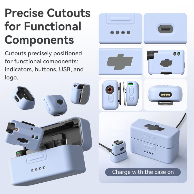 For DJI Mic Mini aMagisn MP01 Silicone Protective Case, Color: 4 In 1 Black - free shipping - PMC TechLife - Order now!