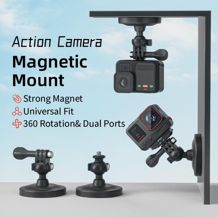 aMagisn AM19 3 In 1 Magnetic Ball Head Mount Camera Strong Magnetic Universal Ball Head Dual Interface - free shipping - PMC TechLife - Order now!