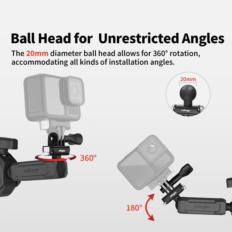 aMagisn HM07 For Insta360, DJI, GoPro Cameras Metal Arm Clamp Holder Cycling Bracket - free shipping - PMC TechLife - Order now!